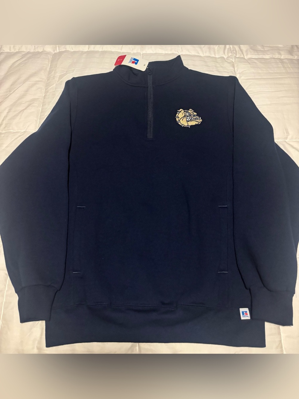 NWT Vintage Georgetown University Russell Athletic Quarter Zip Sweatshirt Size M